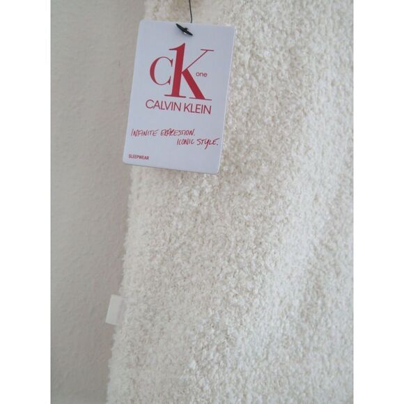 Calvin Klein QS6721 100 Women's Sz S Ivory Plush Cozy Sleep Tank - Picture 4 of 6